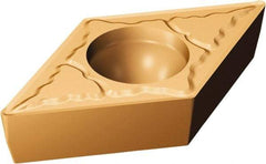 Sandvik Coromant - DPMT21.52 MM Grade 1125 Carbide Turning Insert - TiAlN/AlCr2O3 Finish, 55° Diamond, 1/4" Inscr Circle, 3/32" Thick, 1/32" Corner Radius - Apex Tool & Supply