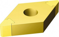 Sandvik Coromant - DNGA433 Grade 7525 CBN Turning Insert - 55° Diamond, 1/2" Inscr Circle, 3/16" Thick, 3/64" Corner Radius - Apex Tool & Supply