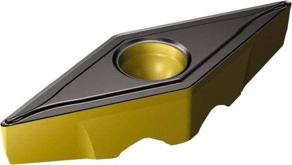 Sandvik Coromant - TRVB1308 F Grade 2220 Carbide Turning Insert - TiCN/AI2O3/TiN Finish, Diamond, 8mm Inscr Circle, 4.53mm Thick, 1/32" Corner Radius - Apex Tool & Supply