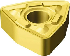 Sandvik Coromant - WNMG432 MR Grade 2015 Carbide Turning Insert - TiCN/Al2O3/TiN Finish, 80° Trigon, 1/2" Inscr Circle, 3/16" Thick, 1/32" Corner Radius - Apex Tool & Supply