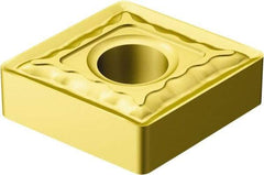 Sandvik Coromant - CNMG431 QM Grade 235 Carbide Turning Insert - TiCN/TiN Finish, 80° Diamond, 1/2" Inscr Circle, 3/16" Thick, 1/64" Corner Radius - Apex Tool & Supply