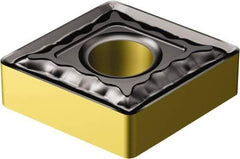 Sandvik Coromant - CNMG431 QM Grade 4335 Carbide Turning Insert - TiCN/AI2O3/TiN Finish, 80° Diamond, 1/2" Inscr Circle, 3/16" Thick, 1/64" Corner Radius - Apex Tool & Supply
