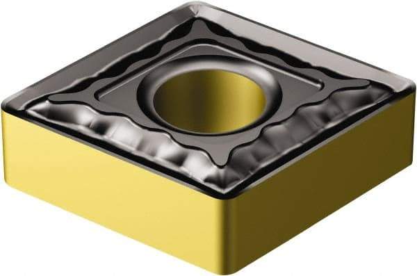Sandvik Coromant - CNMG543 QM Grade 4325 Carbide Turning Insert - TiCN/AI2O3/TiN Finish, 80° Diamond, 5/8" Inscr Circle, 1/4" Thick, 3/64" Corner Radius - Apex Tool & Supply