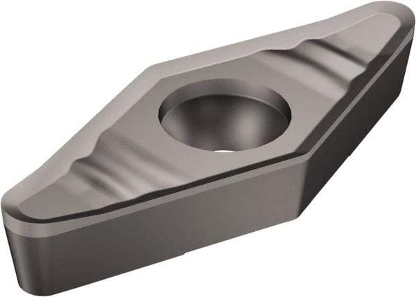 Sandvik Coromant - VCGX333 AL Grade H10 Carbide Turning Insert - Uncoated, 35° Diamond, 3/8" Inscr Circle, 3/16" Thick, 3/64" Corner Radius - Apex Tool & Supply