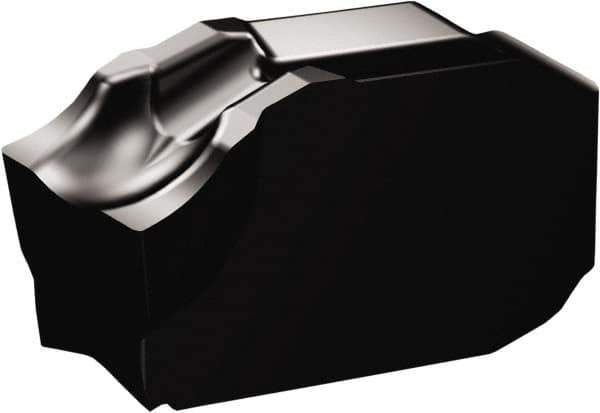 Sandvik Coromant - QDE CO 1105 Grade, 0.0787" Cutting Width, Carbide Cutoff Insert - 0.0039" Cnr Rad, TiAlN Coated - Apex Tool & Supply