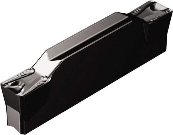 Sandvik Coromant - H2N123x2 TM Grade 3115, 4mm Cutting Width Carbide Grooving Insert - 23.4mm Max Depth of Cut, Neutral, 0.4mm Corner Radius, TiCN/Al2O3 Finish - Apex Tool & Supply