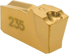 Sandvik Coromant - 40N151.2 5G Grade 235, 3/16" Cutting Width Carbide Grooving Insert - Neutral, 0.25mm Corner Radius, TiCN/TiN Finish - Apex Tool & Supply