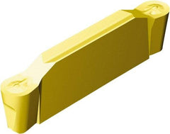 Sandvik Coromant - J2N123x2 RO 1/4" Cutting Width Carbide Grooving Insert - 22mm Max Depth of Cut, Neutral, 1/8" Corner Radius, TiCN/Al2O3/TiN Finish - Apex Tool & Supply