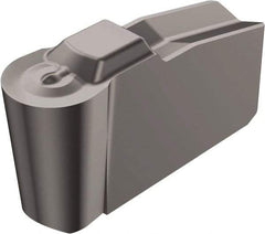 Sandvik Coromant - 40N151.2-A.. 4P 4.75mm Cutting Width Carbide Grooving Insert - 2.11mm Max Depth of Cut, Neutral, 2.37mm Corner Radius, Uncoated - Apex Tool & Supply