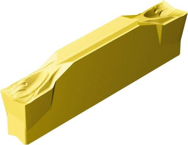 Sandvik Coromant - N123x2F CF 2135 Grade, 0.0984" Cutting Width, Carbide Cutoff Insert - 0° Neutral Lead Angle, 0.0039" Cnr Rad, TiCN/Al2O3/TiN Coated - Apex Tool & Supply