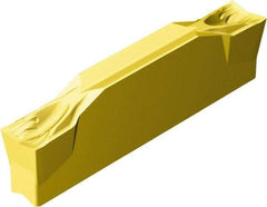 Sandvik Coromant - N123x2F CF 2135 Grade, 0.0984" Cutting Width, Carbide Cutoff Insert - 0° Neutral Lead Angle, 0.0039" Cnr Rad, TiCN/Al2O3/TiN Coated - Apex Tool & Supply