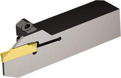 Sandvik Coromant - QS-R/LF123..B, Internal or External, Left Hand, 11mm Max Depth of Cut, Indexable Grooving Tool Holder - N123E2-0200-0002-CM Insert Compatibility, 16mm Shank Height, 16mm Shank Width, 70mm OAL - Apex Tool & Supply