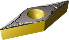 Sandvik Coromant - VBMT331 MM Grade 1105 Carbide Turning Insert - TiAlN Finish, 35° Diamond, 3/8" Inscr Circle, 3/16" Thick, 1/64" Corner Radius - Apex Tool & Supply