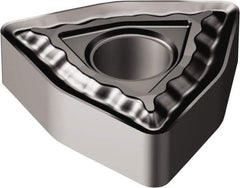 Sandvik Coromant - WNMG431 QM Grade 1105 Carbide Turning Insert - TiAlN Finish, 80° Trigon, 1/2" Inscr Circle, 3/16" Thick, 1/64" Corner Radius - Apex Tool & Supply