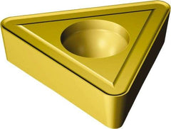 Sandvik Coromant - TCMT32.51 UR Grade 235 Carbide Turning Insert - TiCN/TiN Finish, 60° Triangle, 3/8" Inscr Circle, 5/32" Thick, 1/64" Corner Radius - Apex Tool & Supply