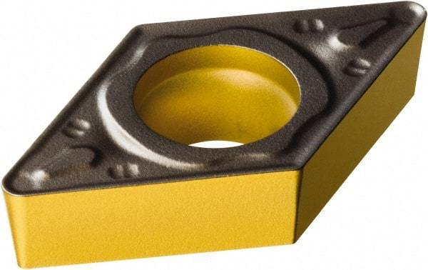 Sandvik Coromant - DCMT32.52 PR Grade 4305 Carbide Turning Insert - TiCN/Al2O3/TiN Finish, 55° Diamond, 3/8" Inscr Circle, 5/32" Thick, 1/32" Corner Radius - Apex Tool & Supply