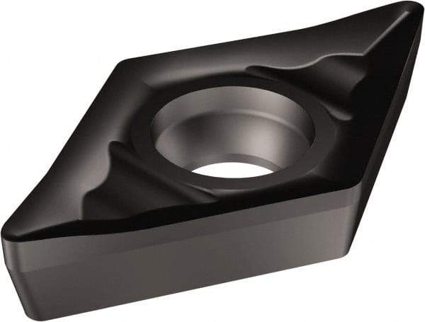Sandvik Coromant - DCGX32.51 AL Grade 1105 Carbide Turning Insert - TiAlN Finish, 55° Diamond, 3/8" Inscr Circle, 5/32" Thick, 1/64" Corner Radius - Apex Tool & Supply