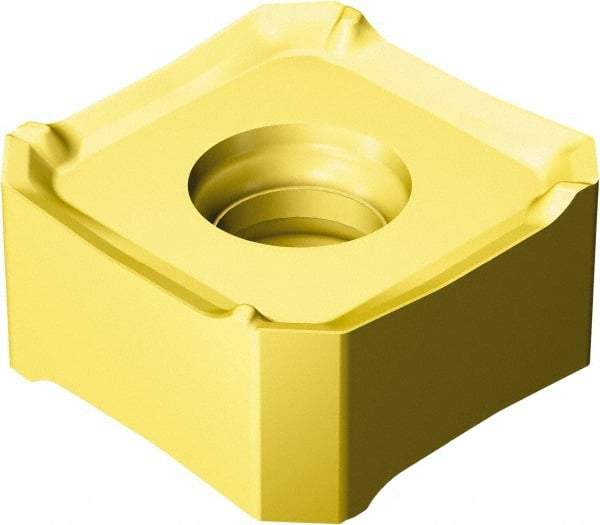 Sandvik Coromant - 345R13T5 MM Grade S40T Carbide Milling Insert - TiCN/Al2O3/TiN Finish, 5.95mm Thick, 13mm Inscribed Circle, 0.8mm Corner Radius - Apex Tool & Supply