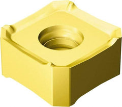 Sandvik Coromant - 345R13T5 MM Grade S40T Carbide Milling Insert - TiCN/Al2O3/TiN Finish, 5.95mm Thick, 13mm Inscribed Circle, 0.8mm Corner Radius - Apex Tool & Supply