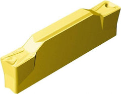 Sandvik Coromant - KN123 TM Grade 2135, 6mm Cutting Width Carbide Grooving Insert - 0.9055" Max Depth of Cut, Neutral, 0.8mm Corner Radius, TiCN/Al2O3/TiN Finish - Apex Tool & Supply