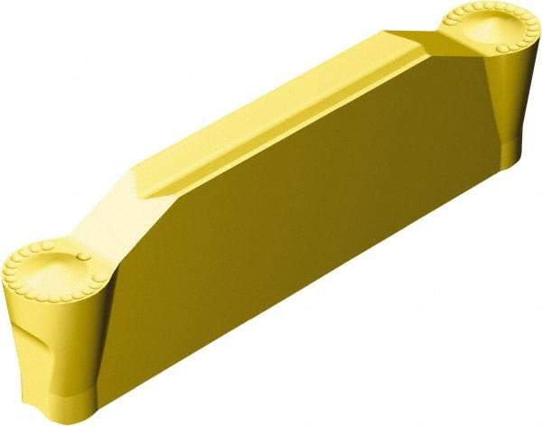 Sandvik Coromant - 0318N123 Grade 2135, 3.18mm Cutting Width Carbide Grooving Insert - 18.6mm Max Depth of Cut, Neutral, 1.59mm Corner Radius, TiCN/Al2O3/TiN Finish - Apex Tool & Supply