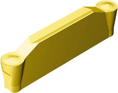 Sandvik Coromant - 0318N123 Grade 2135, 3.18mm Cutting Width Carbide Grooving Insert - 18.6mm Max Depth of Cut, Neutral, 1.59mm Corner Radius, TiCN/Al2O3/TiN Finish - Apex Tool & Supply