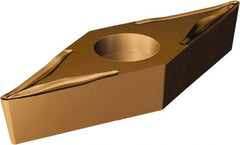 Sandvik Coromant - VBMT331 UM Grade 1115 Carbide Turning Insert - TiAlN/AlCr2O3 Finish, 35° Diamond, 3/8" Inscr Circle, 3/16" Thick, 1/64" Corner Radius - Apex Tool & Supply