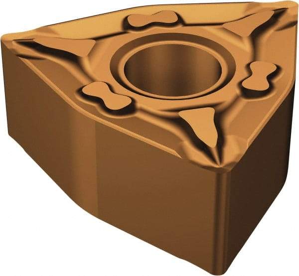 Sandvik Coromant - WNMG432 MF Grade 1115 Carbide Turning Insert - TiAlN/AlCr2O3 Finish, 80° Trigon, 1/2" Inscr Circle, 3/16" Thick, 1/32" Corner Radius - Apex Tool & Supply