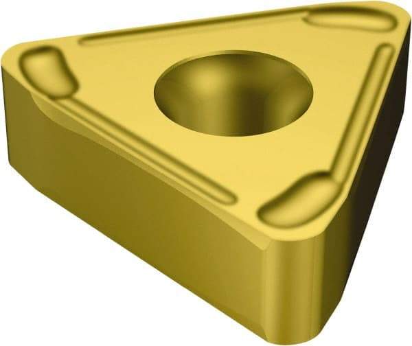 Sandvik Coromant - TNMX3309 MF Grade 2135 Carbide Turning Insert - TiCN/AI2O3/TiN Finish, 60° Triangle, 3/4" Inscr Circle, 3/8" Thick, 1/16" Corner Radius - Apex Tool & Supply