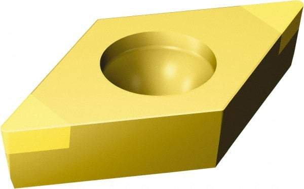 Sandvik Coromant - DCGW32.51 Grade 7015 Carbide Turning Insert - TiN Finish, 55° Diamond, 3/8" Inscr Circle, 5/32" Thick, 1/64" Corner Radius - Apex Tool & Supply