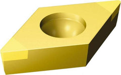 Sandvik Coromant - DCGW32.51 Grade 7015 Carbide Turning Insert - TiN Finish, 55° Diamond, 3/8" Inscr Circle, 5/32" Thick, 1/64" Corner Radius - Apex Tool & Supply