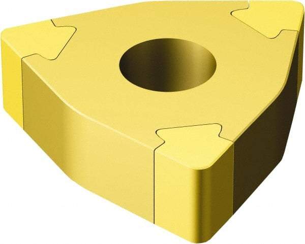 Sandvik Coromant - WNGA331 WH Grade 7015 CBN Turning Insert - TiN Finish, 80° Trigon, 1/4" Inscr Circle, 3/16" Thick, 1/64" Corner Radius - Apex Tool & Supply