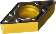 Sandvik Coromant - DCMX32.51 WM Grade 3225 Carbide Turning Insert - TiCN/AI2O3/TiN Finish, 55° Diamond, 3/8" Inscr Circle, 5/32" Thick, 1/64" Corner Radius - Apex Tool & Supply