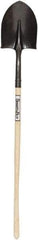 SEYMOUR-MIDWEST - 12" High x 8-3/4" Wide Round Steel Shovel - 42" Long Wood Straight Handle, Rolled - Apex Tool & Supply