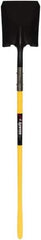 SEYMOUR-MIDWEST - 11-1/2" High x 9" Wide Square Steel Shovel - 48" Long Polymer Straight Handle, Front Turned - Apex Tool & Supply