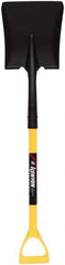 SEYMOUR-MIDWEST - 11-1/2" High x 9" Wide Square Steel Shovel - 28" Long Polymer D-Grip Handle, Front Turned - Apex Tool & Supply