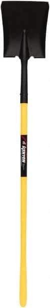 SEYMOUR-MIDWEST - 11-1/2" High x 9" Wide Square Steel Shovel - 48" Long Polymer Straight Handle, Front Turned - Apex Tool & Supply