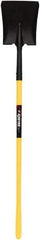 SEYMOUR-MIDWEST - 11-1/2" High x 9" Wide Square Steel Shovel - 48" Long Polymer Straight Handle, Front Turned - Apex Tool & Supply
