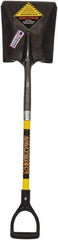 SEYMOUR-MIDWEST - 11-1/2" High x 9" Wide Square Steel Shovel - 29" Long Fiberglass D-Grip Handle, Front Turned - Apex Tool & Supply