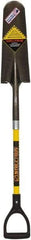 SEYMOUR-MIDWEST - 16" High x 5-1/2" Wide Round Steel Spade - 29" Long Fiberglass D-Grip Handle, Front Turned - Apex Tool & Supply