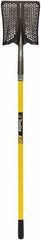 SEYMOUR-MIDWEST - 11-1/2" High x 9" Wide Square Steel Shovel - 48" Long Fiberglass Straight Handle, Front Turned - Apex Tool & Supply