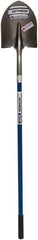 SEYMOUR-MIDWEST - 12" High x 8-3/4" Wide Round Steel Shovel - 46" Long Fiberglass Straight Handle, Front Turned - Apex Tool & Supply