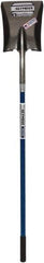 SEYMOUR-MIDWEST - 11-1/2" High x 9" Wide Square Steel Shovel - 46" Long Fiberglass Straight Handle, Front Turned - Apex Tool & Supply