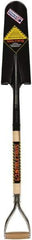 SEYMOUR-MIDWEST - 16" High x 5-3/4" Wide Round Steel Spade - 30" Long Wood D-Grip Handle, Front Turned - Apex Tool & Supply