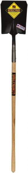 SEYMOUR-MIDWEST - 11-1/2" High x 9" Wide Square Steel Shovel - 48" Long Wood Straight Handle, Front Turned - Apex Tool & Supply