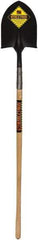SEYMOUR-MIDWEST - 12" High x 8-3/4" Wide Round Steel Shovel - 48" Long Wood Straight Handle, Rolled - Apex Tool & Supply