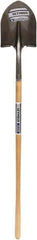 SEYMOUR-MIDWEST - 12" High x 8-3/4" Wide Round Steel Shovel - 48" Long Wood Straight Handle, Front Turned - Apex Tool & Supply