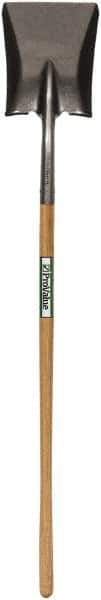 SEYMOUR-MIDWEST - 11-1/2" High x 9-1/4" Wide Square Steel Shovel - 44" Long Wood Straight Handle, Front Turned - Apex Tool & Supply