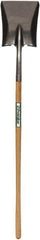 SEYMOUR-MIDWEST - 11-1/2" High x 9-1/4" Wide Square Steel Shovel - 44" Long Wood Straight Handle, Front Turned - Apex Tool & Supply