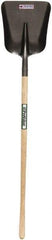 SEYMOUR-MIDWEST - 14" High x 11" Wide Square Steel Scoop - 44" Long Wood Straight Handle, No Step - Apex Tool & Supply